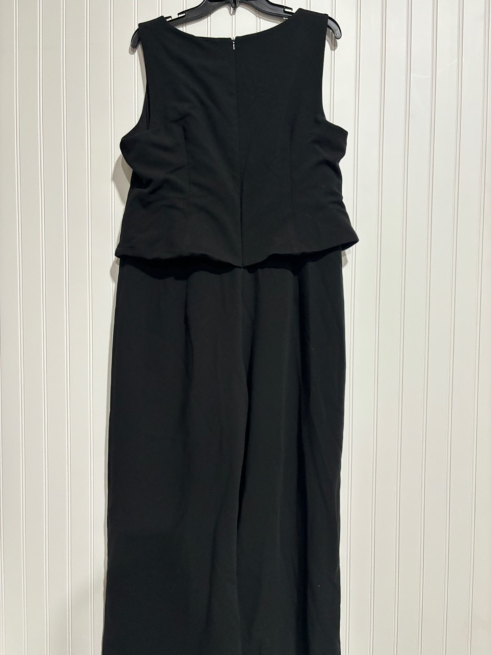 Black Wide-Leg Jumpsuit with Tailored Vest - Picture 6 of 6